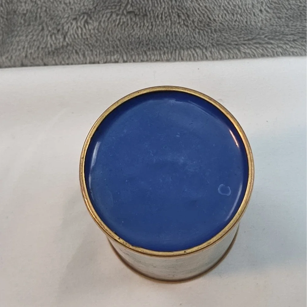 Vintage Cloisonne Enamel And Brass Rose 3